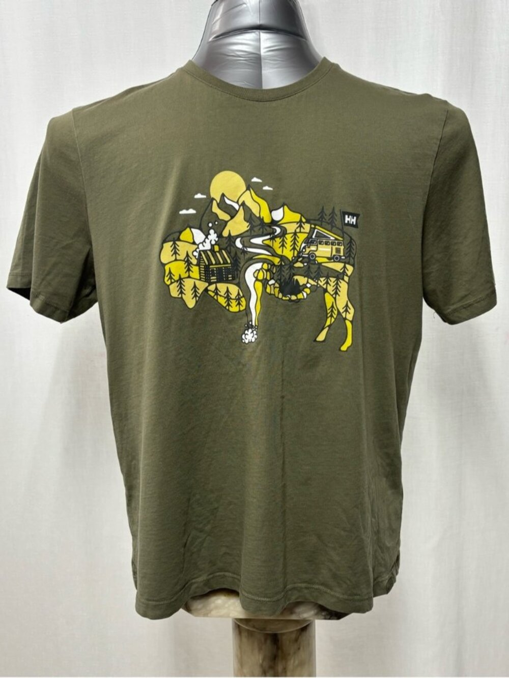 Helly Hansen Men's F2F Organic Cotton Graphic Tee Green XL - 463